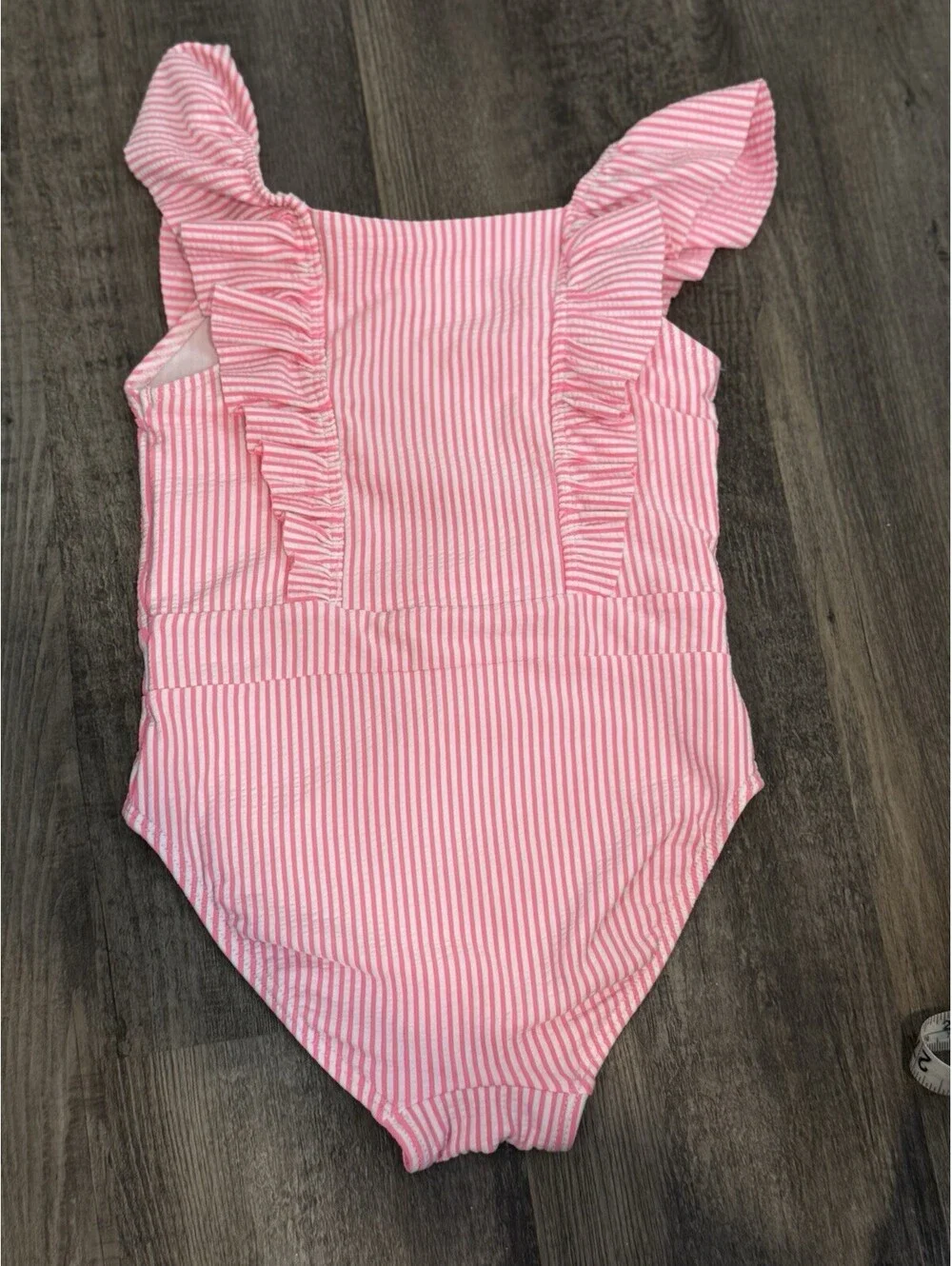 H&M Bathing Swimming Suit 4-6Y Girls Pink Stripe New Sear Sucker